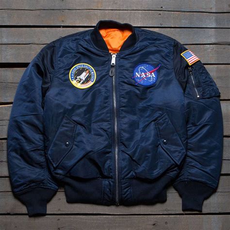 alpha industries nasa ma 1 flight jacket replica blue